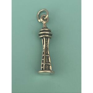 Seattle Space Needle Sterling Silver Jewelry Charm #Washington State #historical